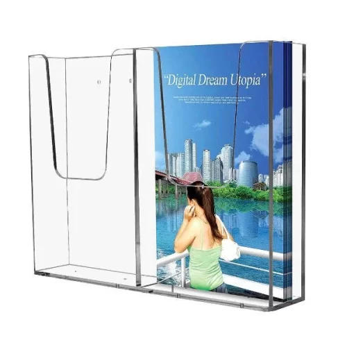 6.5''+H+Acrylic+Brochure+And+Pamphlet+Rack